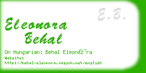 eleonora behal business card